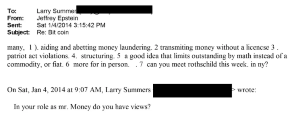 atividades ilegais que Epstein planejava para o bitcoin